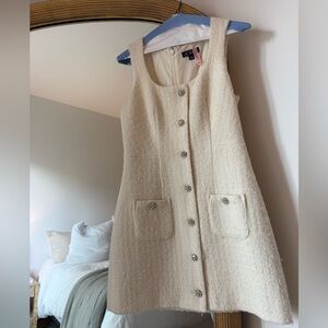J.Crew Cream Tweed Sleeveless Dress, size 2